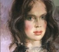 Veronica (available from the Artist's studio)<br />
Oil on Canvas<br />
40 x 10