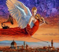 Angel of Florence<br />
Giclée on canvas<br />
30 x 30