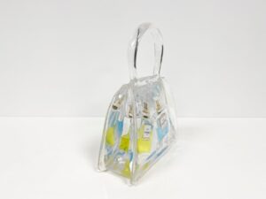 bag with perfume bottles inside