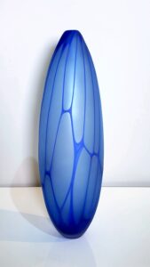 Alpheta <br />
Blue murrine vase<br />
20 x 6 x 6