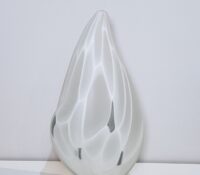 Ether <br />
White and opaline vase<br />
15.5 x 7.5 x 2