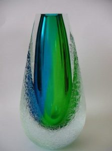 green blue vase