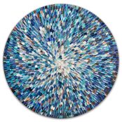 blue speckled circle