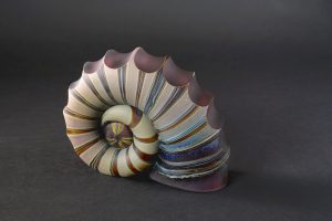 pink ammonite sculpture