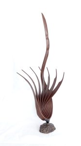 Heron Towards the Sky <br />
Walnut wood<br />
38 x 14 x 14