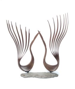 The Lovers <br />
Walnut wood<br />
35 x 30 x 20