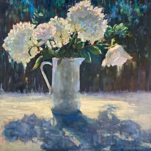 hydrangeas in a vase