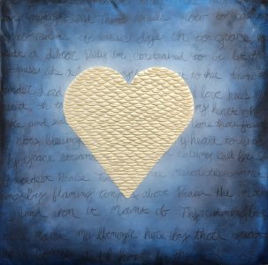 Heart of Gold<br />
Acrylic and mixed media on canvas<br />
60 x 60