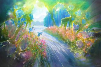 COMING SOON!<br />
Nature Weaves a Spell <br />
Oil on canvas<br />
71 x 47