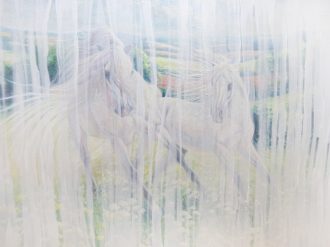 COMING SOON!<br />
White Horse Shades<br />
Oil on canvas<br />
54 x 44